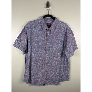 UNTUCKit Hartwell Men's XL Floral Print Short Sleeve Button Up Shirt